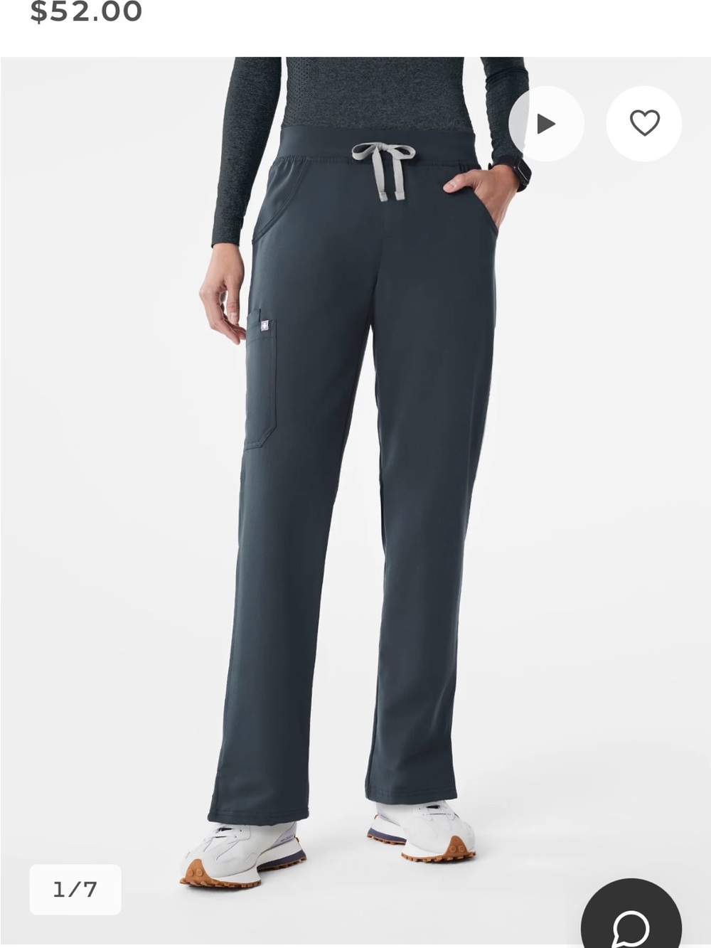 FIGS Dark Harbor Kade Cargo Scrub Pants - Picture 2 of 4